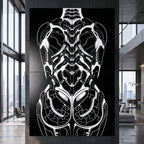 AEGIS | Biomechanical Female Form Op Art | Luxury Multi-Print Wall Art