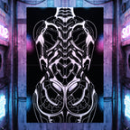 AEGIS | Biomechanical Female Form Op Art | Luxury Multi-Print Wall Art