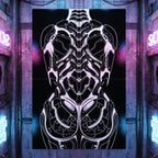 AEGIS | Biomechanical Female Form Op Art | Luxury Multi-Print Wall Art