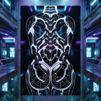 AEGIS | Biomechanical Female Form Op Art | Luxury Multi-Print Wall Art