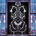 AEGIS | Biomechanical Female Form Op Art | Luxury Multi-Print Wall Art
