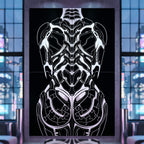 AEGIS | Biomechanical Female Form Op Art | Luxury Multi-Print Wall Art