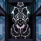 AEGIS | Biomechanical Female Form Op Art | Luxury Multi-Print Wall Art