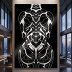 AEGIS | Biomechanical Female Form Op Art | Luxury Multi-Print Wall Art