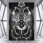 AEGIS | Biomechanical Female Form Op Art | Luxury Multi-Print Wall Art
