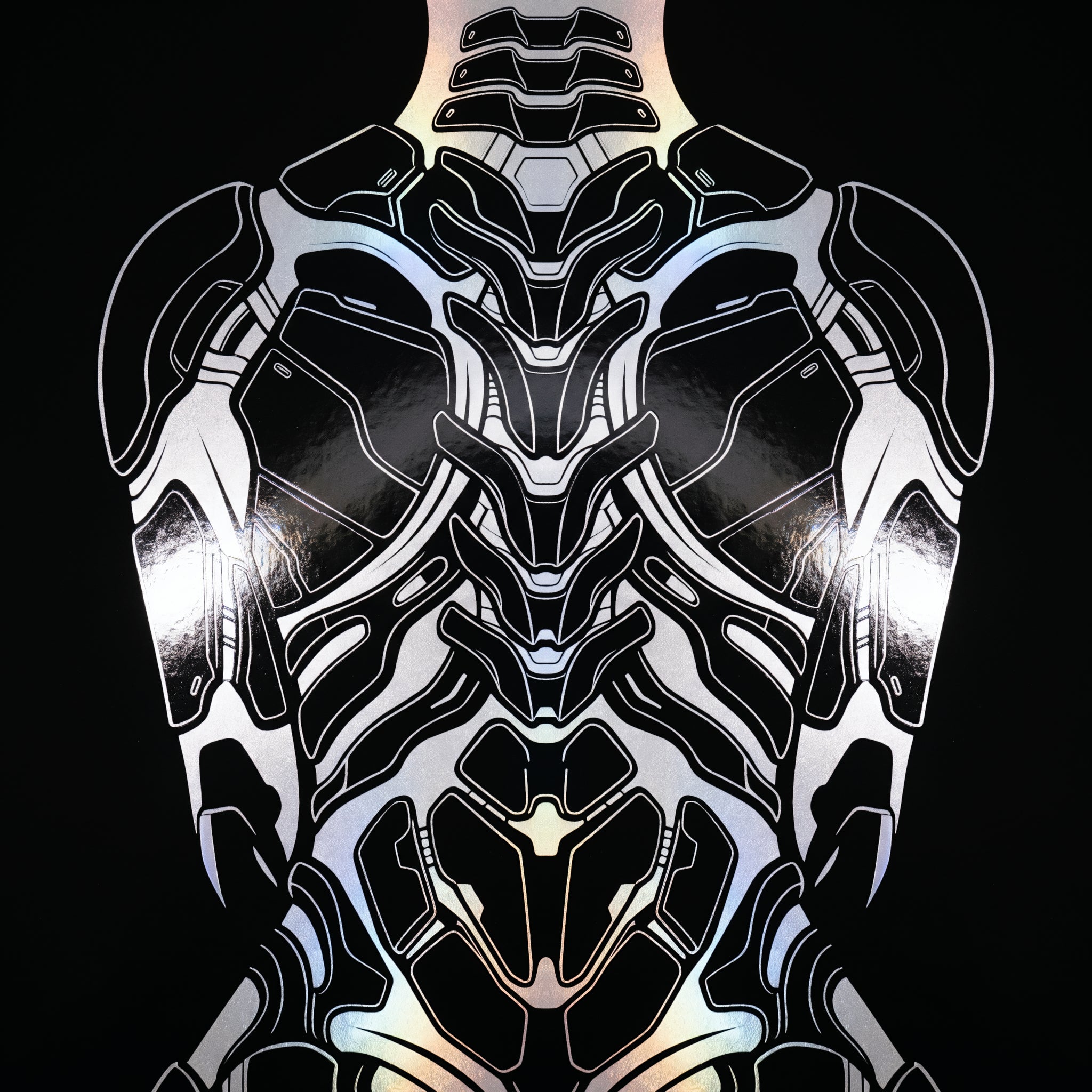 AEGIS | Biomechanical Female Form Op Art | Luxury Multi-Print Wall Art