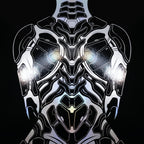 AEGIS | Biomechanical Female Form Op Art | Luxury Multi-Print Wall Art