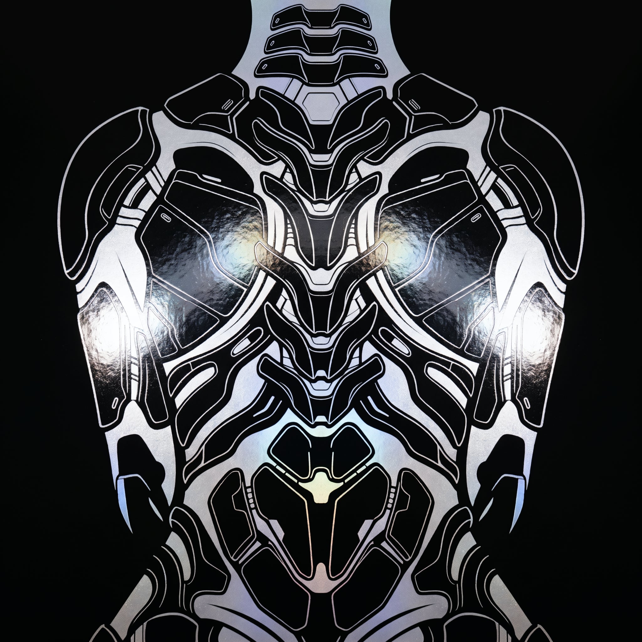 AEGIS | Biomechanical Female Form Op Art | Luxury Multi-Print Wall Art