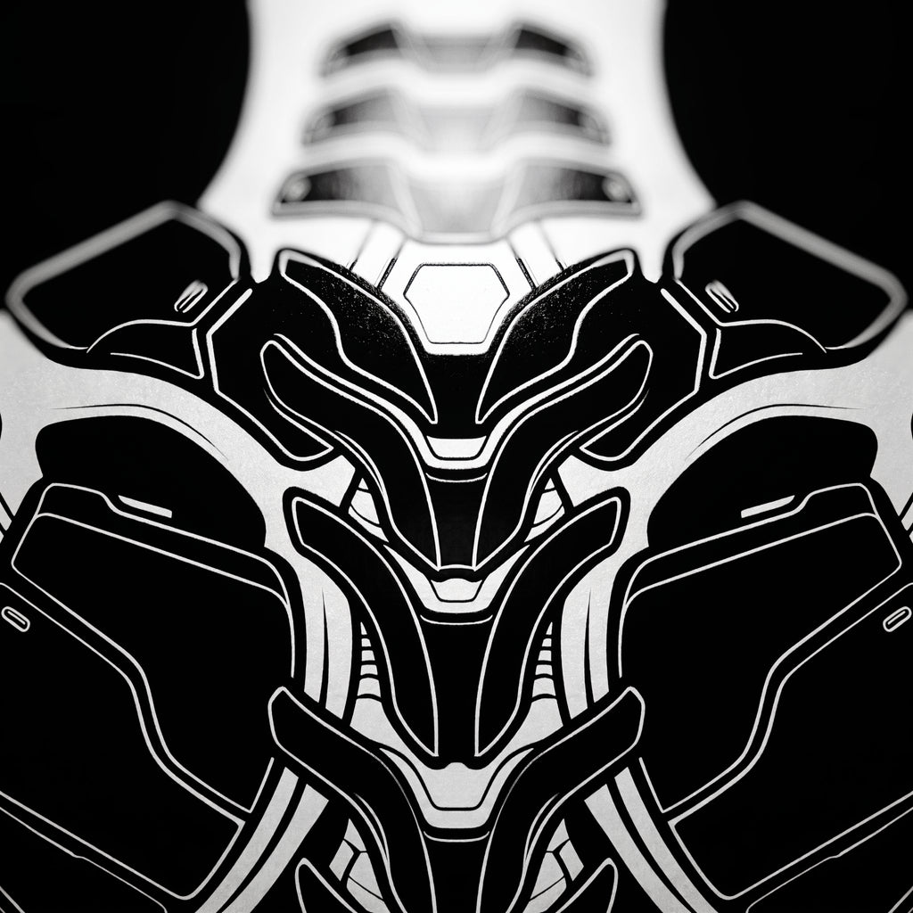 AEGIS | Biomechanical Female Form Op Art | Luxury Multi-Print Wall Art