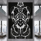 AEGIS | Biomechanical Female Form Op Art | Luxury Multi-Print Wall Art