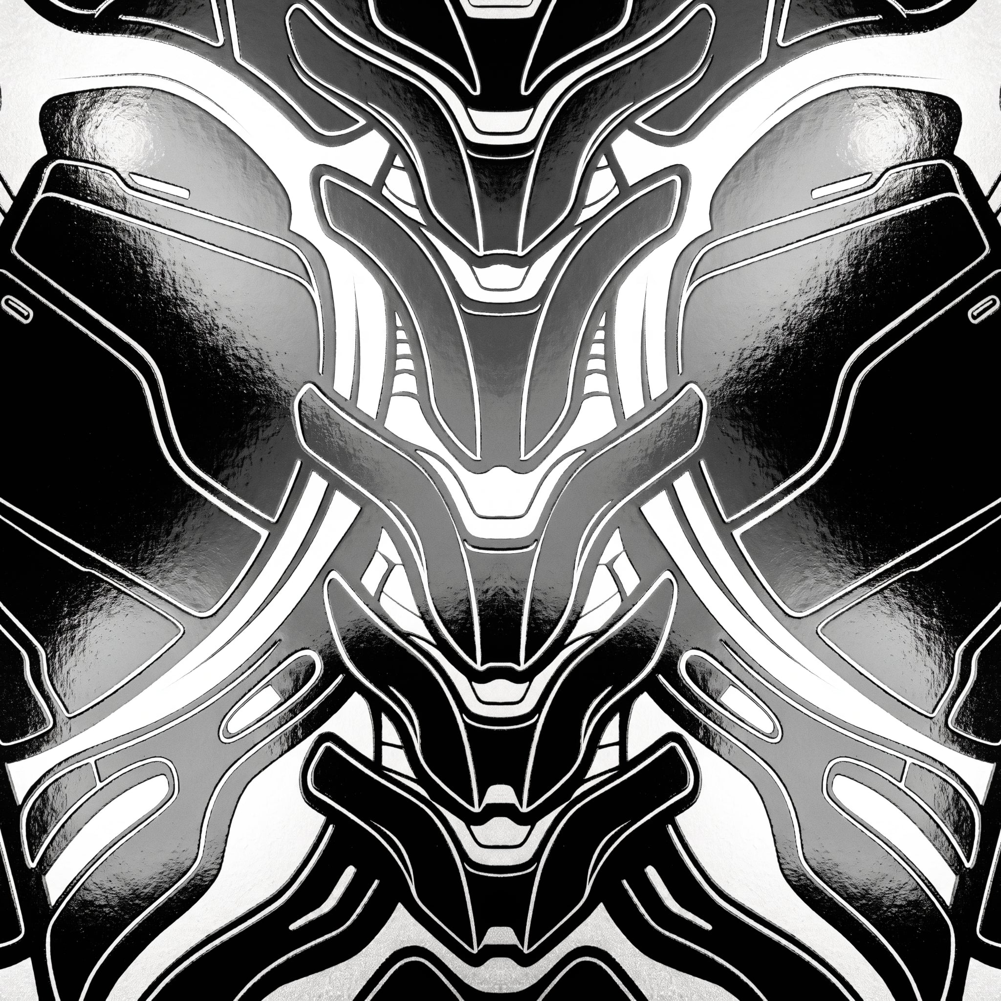 AEGIS | Biomechanical Female Form Op Art | Luxury Multi-Print Wall Art