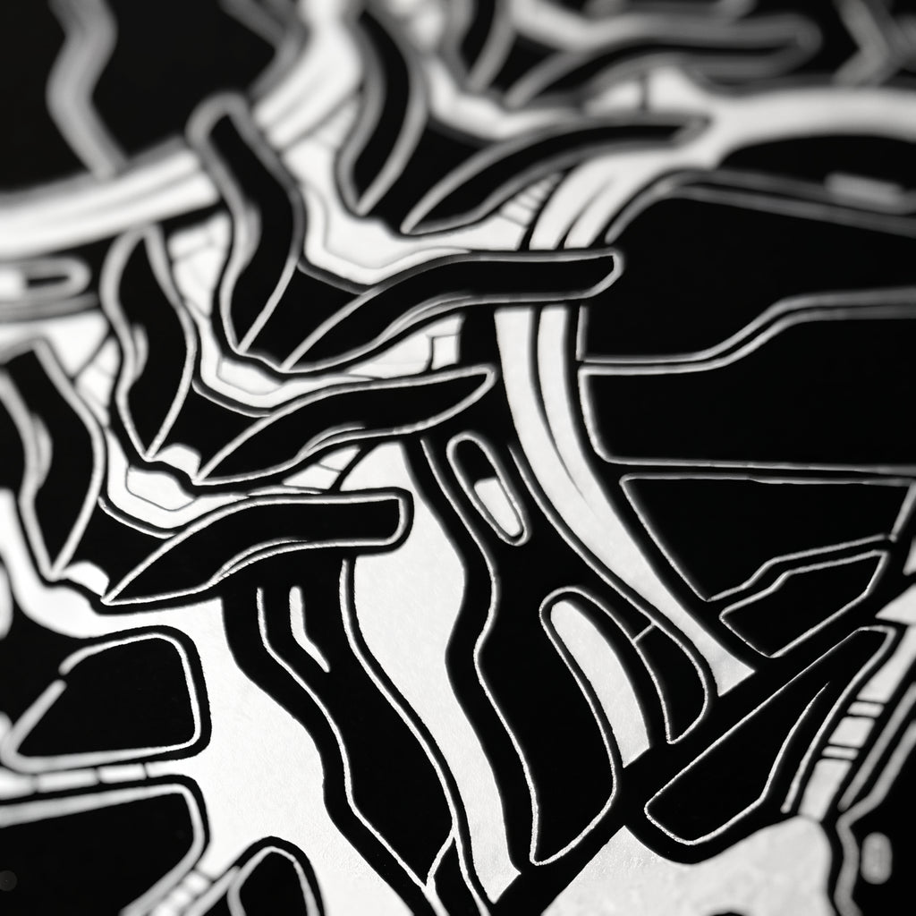 AEGIS | Biomechanical Female Form Op Art | Luxury Multi-Print Wall Art
