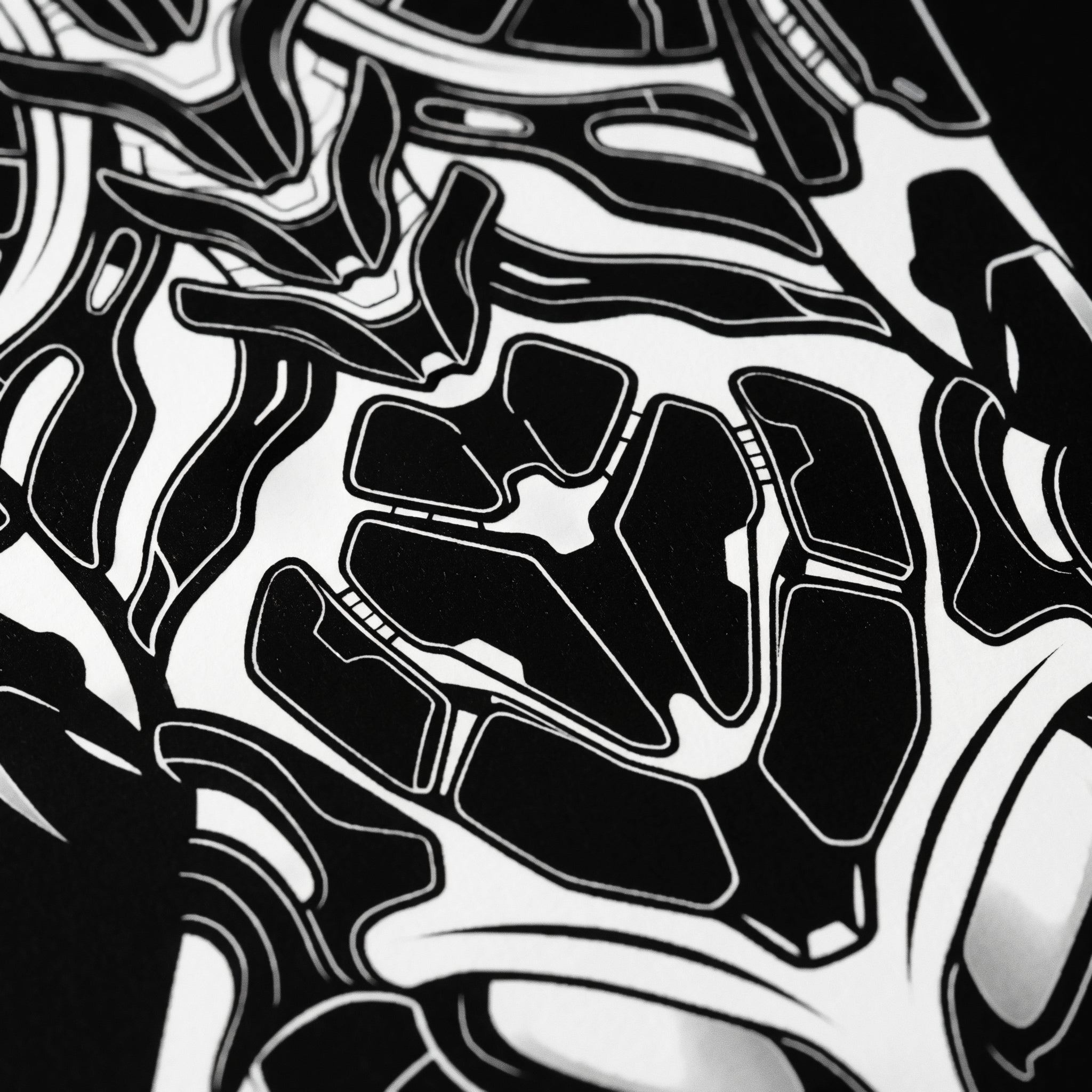 AEGIS | Biomechanical Female Form Op Art | Luxury Multi-Print Wall Art