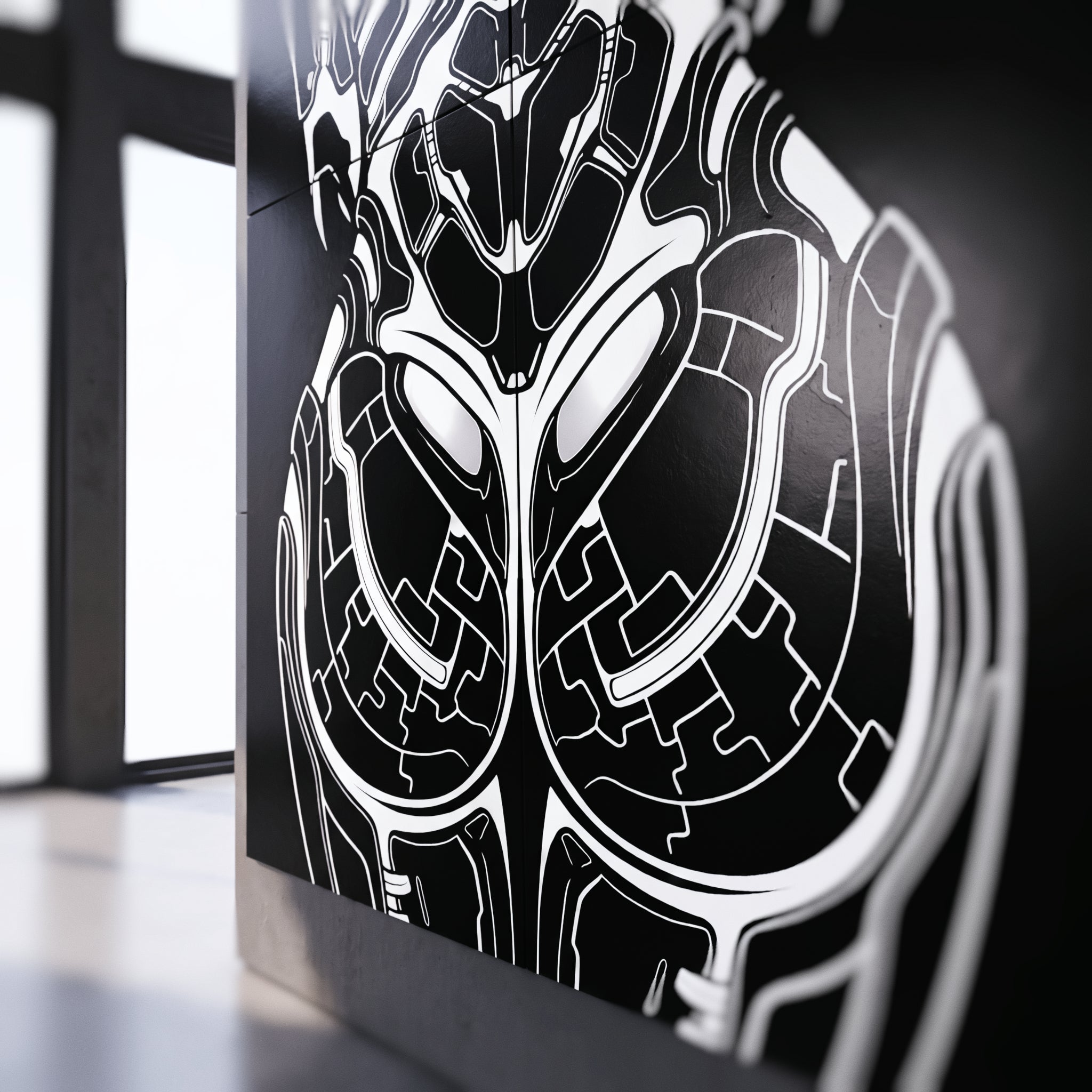 AEGIS | Biomechanical Female Form Op Art | Luxury Multi-Print Wall Art