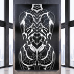 AEGIS | Biomechanical Female Form Op Art | Luxury Multi-Print Wall Art