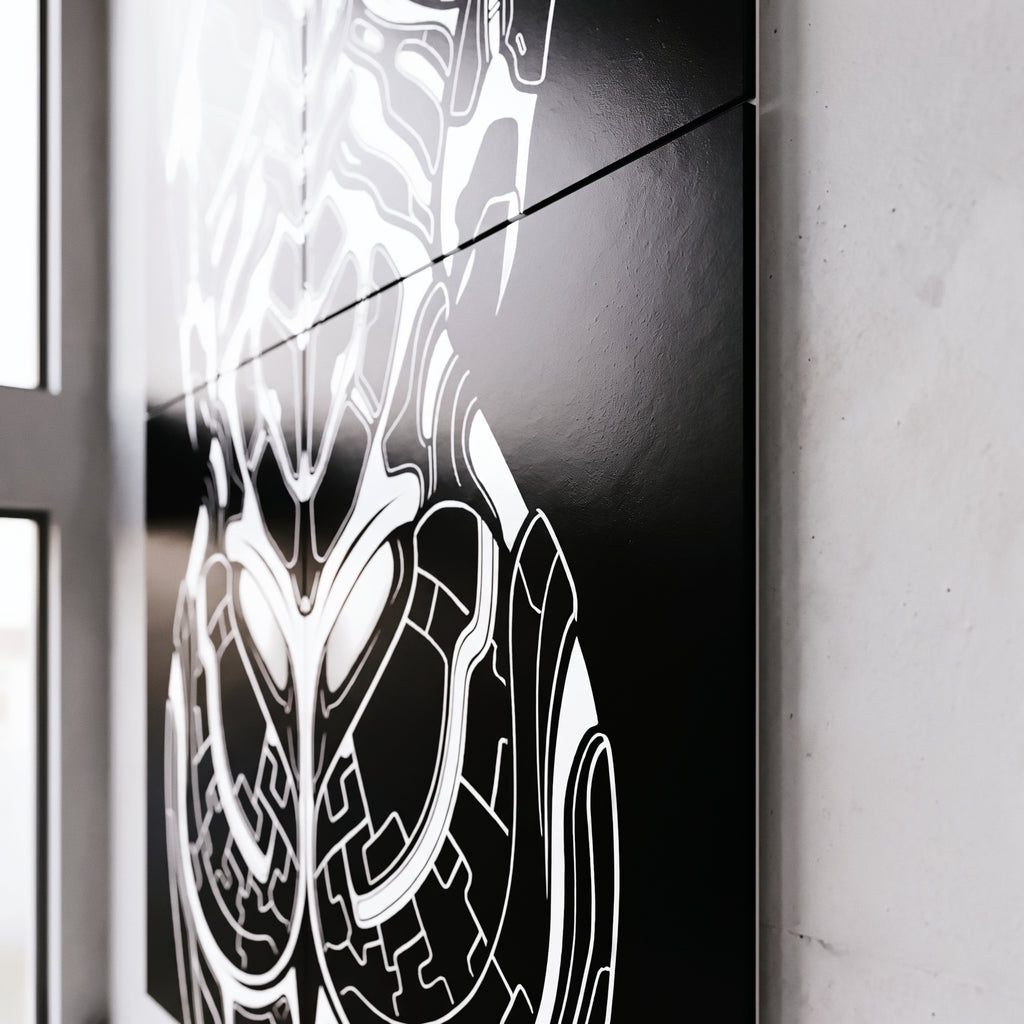 AEGIS | Biomechanical Female Form Op Art | Luxury Multi-Print Wall Art