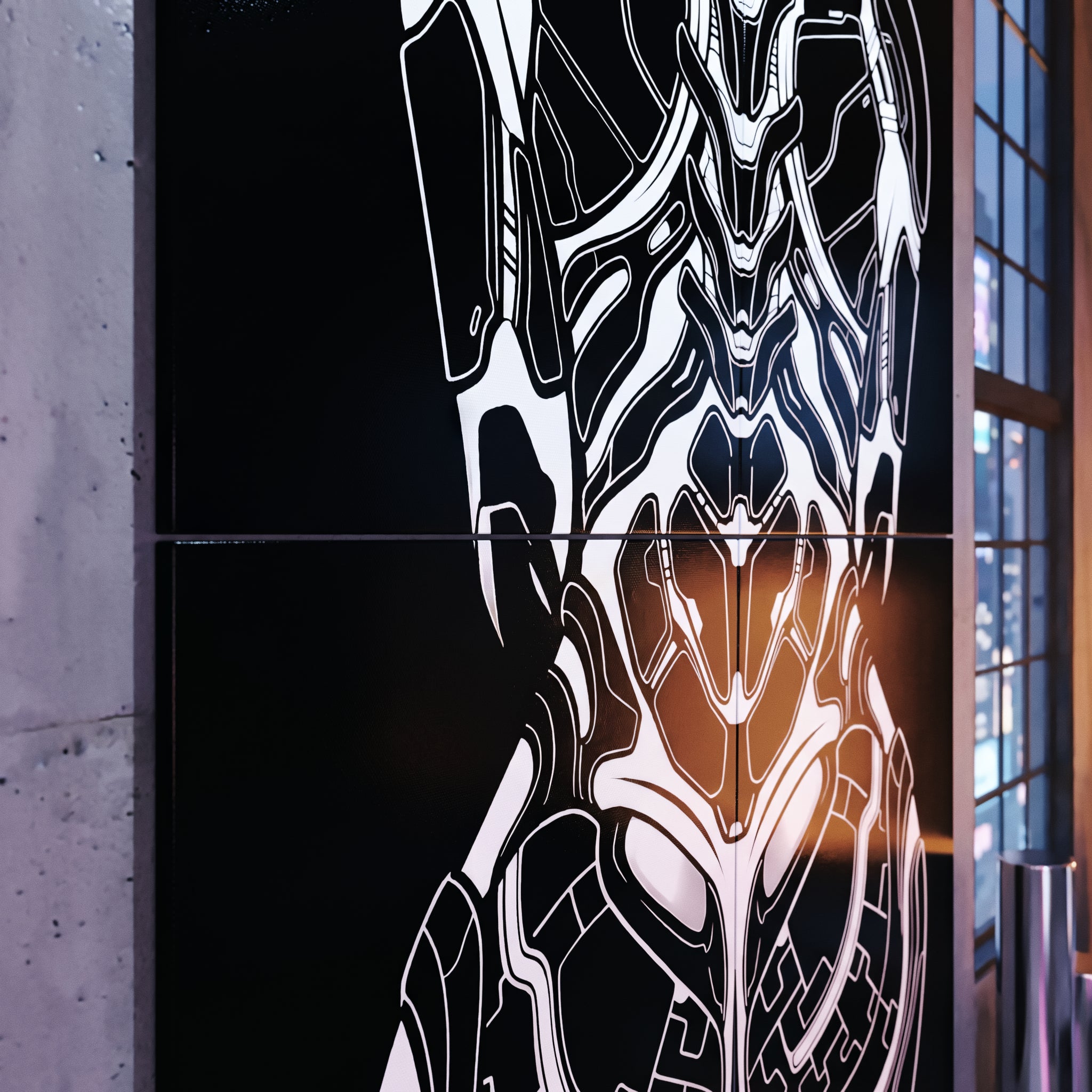 AEGIS | Biomechanical Female Form Op Art | Luxury Multi-Print Wall Art