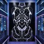 AEGIS | Biomechanical Female Form Op Art | Luxury Multi-Print Wall Art