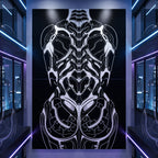 AEGIS | Biomechanical Female Form Op Art | Luxury Multi-Print Wall Art