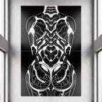 AEGIS | Biomechanical Female Form Op Art | Luxury Multi-Print Wall Art