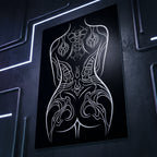 ANIMA | Gothic Minimalist Abstract Body Art Print | B&W Wall Art Luxury Decor