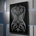 ANIMA | Gothic Minimalist Abstract Body Art Print | B&W Wall Art Luxury Decor