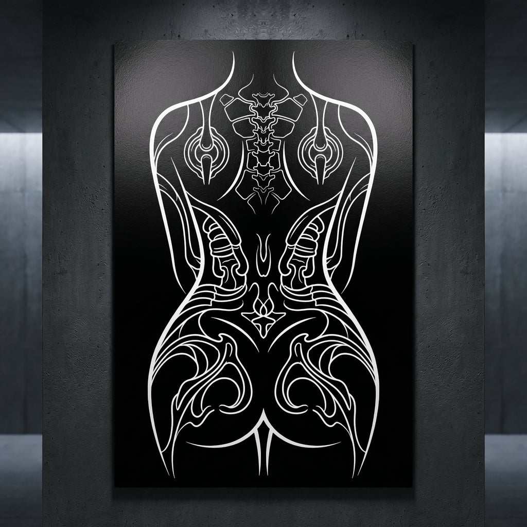 ANIMA | Gothic Minimalist Abstract Body Art Print | B&W Wall Art Luxury Decor