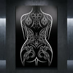 ANIMA | Gothic Minimalist Abstract Body Art Print | B&W Wall Art Luxury Decor