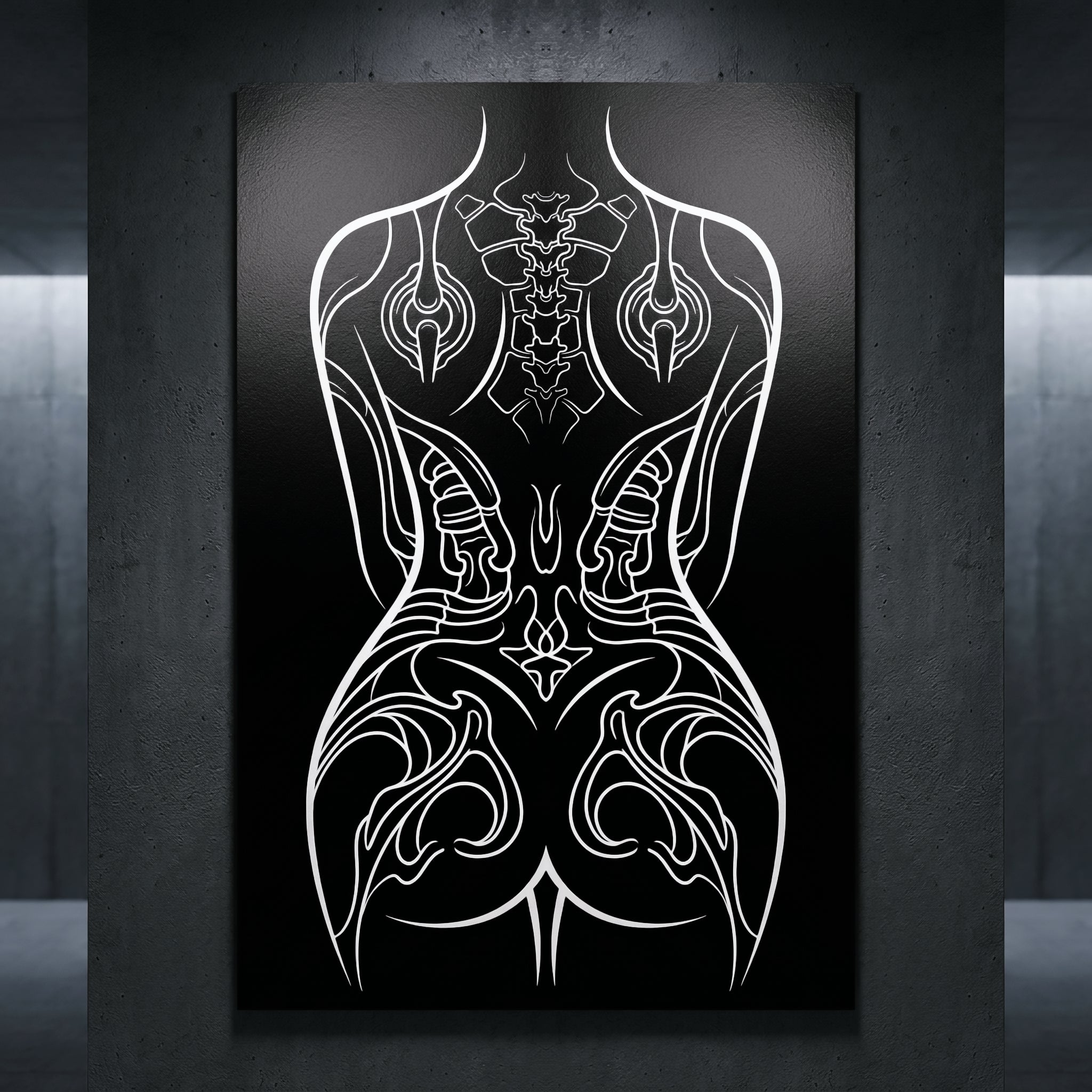 ANIMA | Gothic Minimalist Abstract Body Art Print | B&W Wall Art Luxury Decor