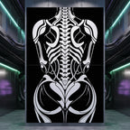 ARMATA | Biomechanical Female Exoskeleton Op Art | Sci-Fi Multi-Print Luxury Wall Art | 1-Of-1