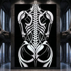 ARMATA | Biomechanical Female Exoskeleton Op Art | Sci-Fi Multi-Print Luxury Wall Art | 1-Of-1