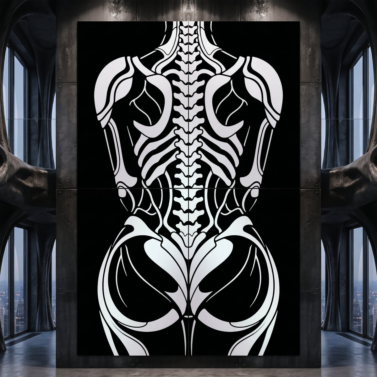 ARMATA | Biomechanical Female Exoskeleton Op Art | Sci-Fi Multi-Print Luxury Wall Art | 1-Of-1