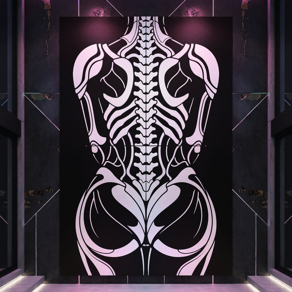 ARMATA | Biomechanical Female Exoskeleton Op Art | Sci-Fi Multi-Print Luxury Wall Art | 1-Of-1