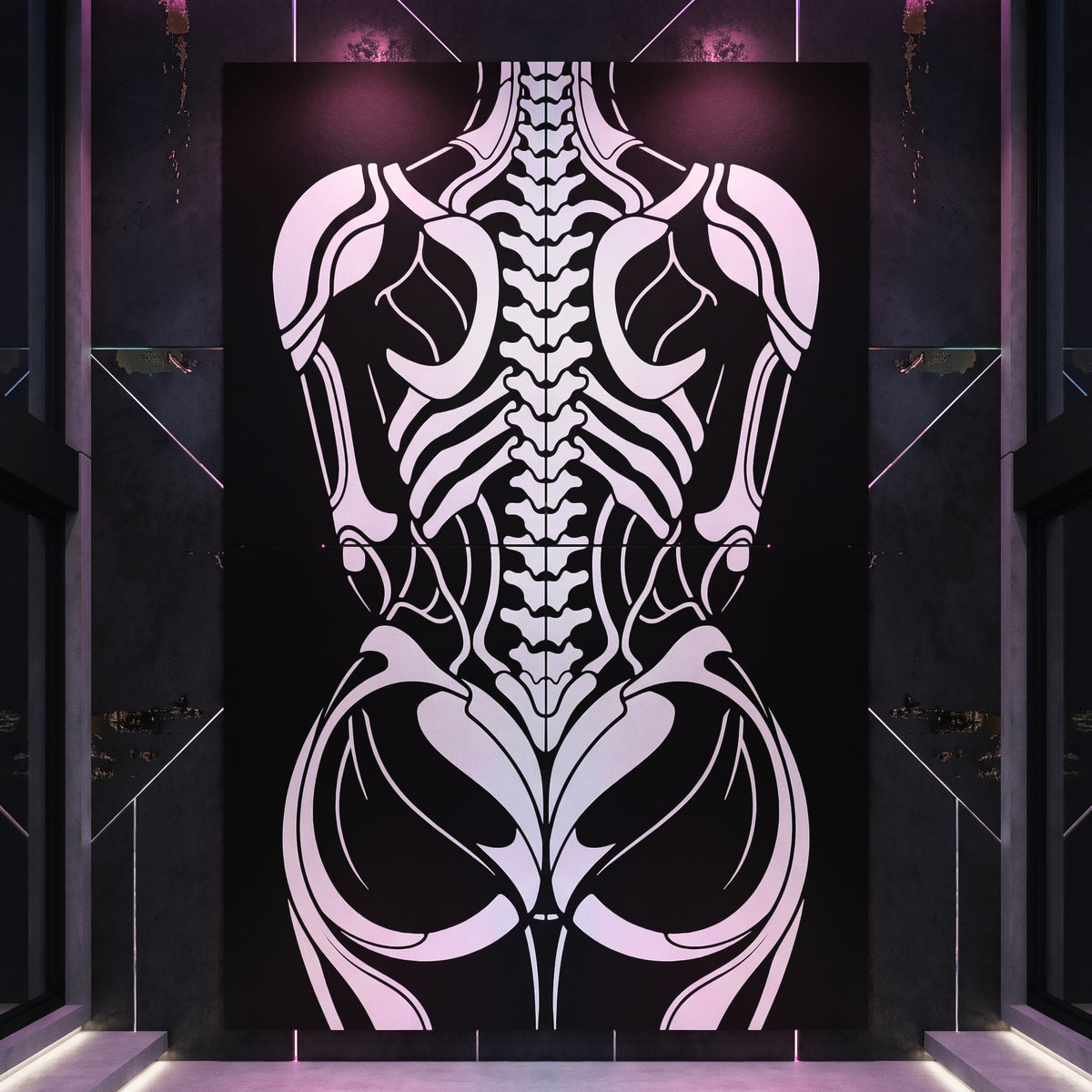 ARMATA | Biomechanical Female Exoskeleton Op Art | Sci-Fi Multi-Print Luxury Wall Art | 1-Of-1