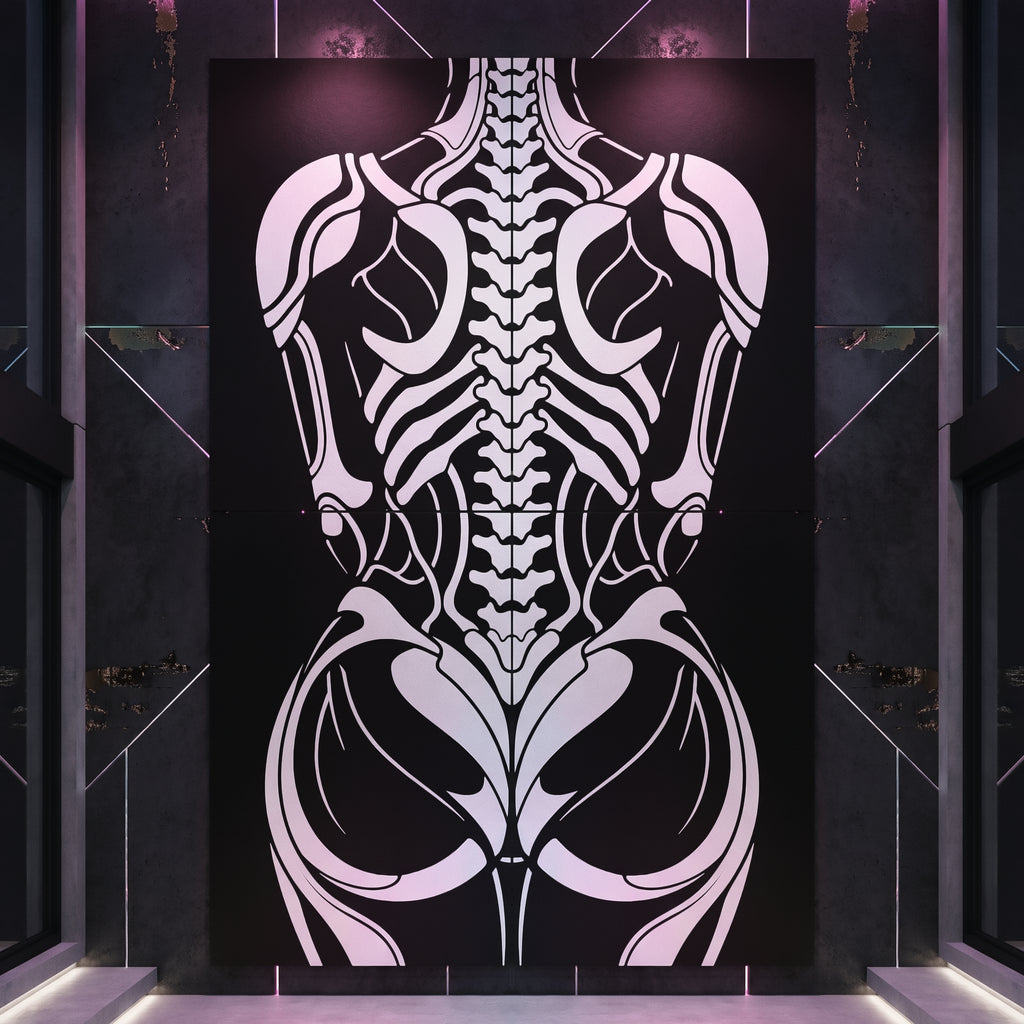 ARMATA | Biomechanical Female Exoskeleton Op Art | Sci-Fi Multi-Print Luxury Wall Art | 1-Of-1