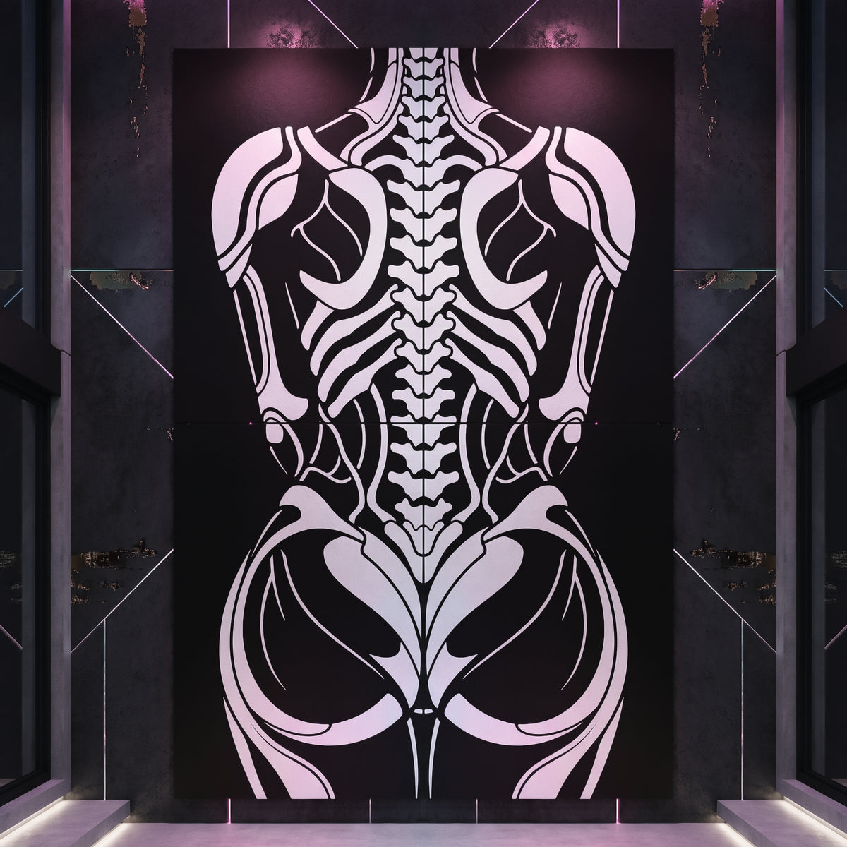 ARMATA | Biomechanical Female Exoskeleton Op Art | Sci-Fi Multi-Print Luxury Wall Art | 1-Of-1