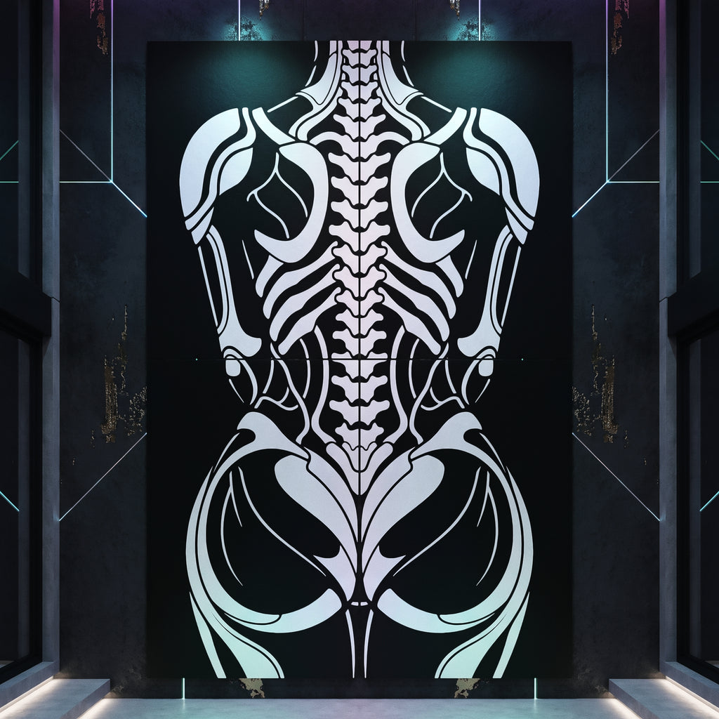 ARMATA | Biomechanical Female Exoskeleton Op Art | Sci-Fi Multi-Print Luxury Wall Art | 1-Of-1