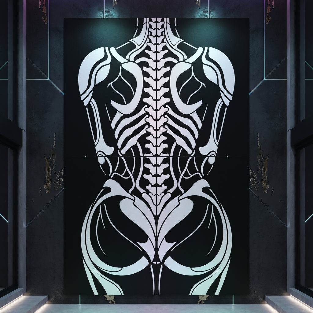 ARMATA | Biomechanical Female Exoskeleton Op Art | Sci-Fi Multi-Print Luxury Wall Art | 1-Of-1