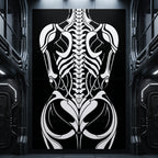 ARMATA | Biomechanical Female Exoskeleton Op Art | Sci-Fi Multi-Print Luxury Wall Art | 1-Of-1