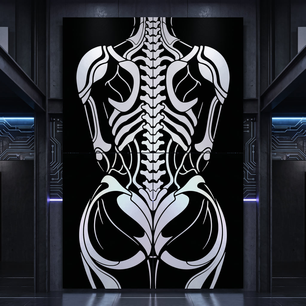 ARMATA | Biomechanical Female Exoskeleton Op Art | Sci-Fi Multi-Print Luxury Wall Art | 1-Of-1