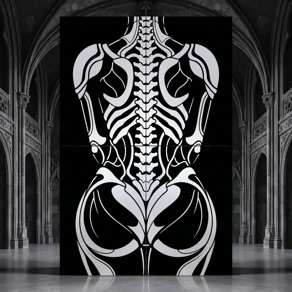 ARMATA | Biomechanical Female Exoskeleton Op Art | Sci-Fi Multi-Print Luxury Wall Art | 1-Of-1