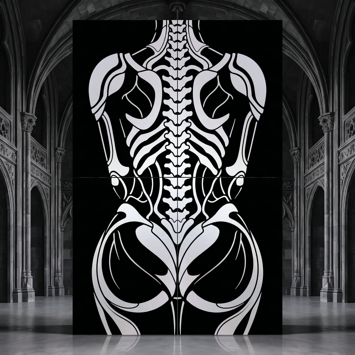 ARMATA | Biomechanical Female Exoskeleton Op Art | Sci-Fi Multi-Print Luxury Wall Art | 1-Of-1