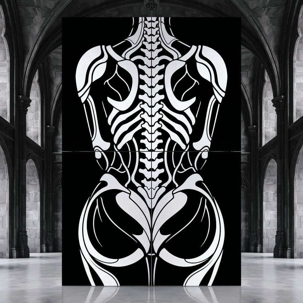 ARMATA | Biomechanical Female Exoskeleton Op Art | Sci-Fi Multi-Print Luxury Wall Art | 1-Of-1