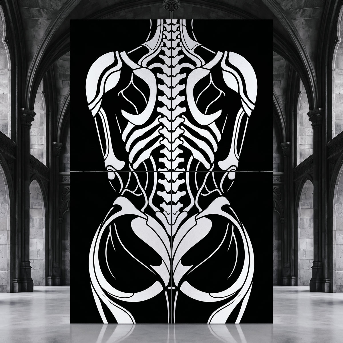 ARMATA | Biomechanical Female Exoskeleton Op Art | Sci-Fi Multi-Print Luxury Wall Art | 1-Of-1