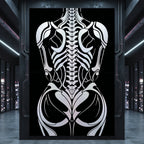 ARMATA | Biomechanical Female Exoskeleton Op Art | Sci-Fi Multi-Print Luxury Wall Art | 1-Of-1