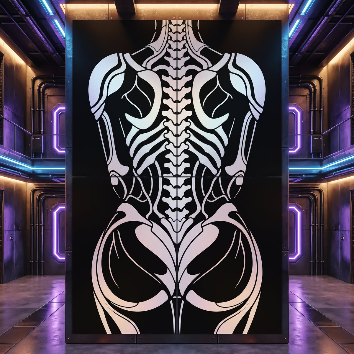 ARMATA | Biomechanical Female Exoskeleton Op Art | Sci-Fi Multi-Print Luxury Wall Art