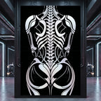 ARMATA | Biomechanical Female Exoskeleton Op Art | Sci-Fi Multi-Print Luxury Wall Art | 1-Of-1