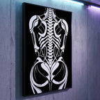 ARMATA | Cybernetic Skeletal Female Body Op Art Print | Luxury Sci-Fi Wall Art