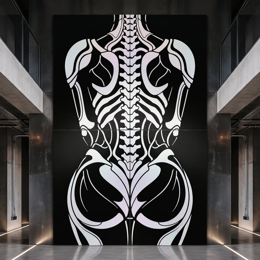 ARMATA | Biomechanical Female Exoskeleton Op Art | Sci-Fi Multi-Print Luxury Wall Art | 1-Of-1