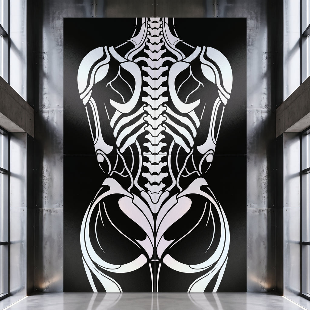 ARMATA | Biomechanical Female Exoskeleton Op Art | Sci-Fi Multi-Print Luxury Wall Art | 1-Of-1